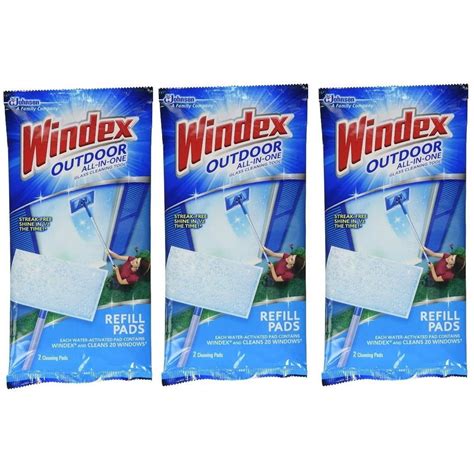 Contains a sheeting action formula that helps prevent water spots. . Windex outdoor pads
